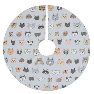 Tierspass: Hunde bei Katzen Doodle Mix Polyester Weihnachtsbaumdecke