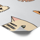 Tierspass: Hunde bei Katzen Doodle Mix Poster (Ecke)