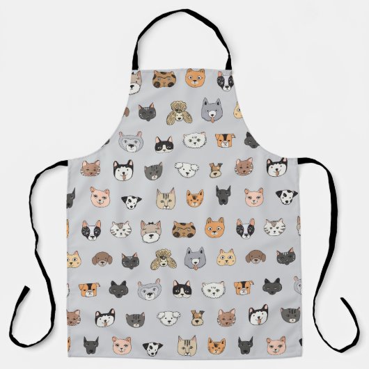 Tierspass: Hunde bei Katzen Doodle Mix Schürze (Vorderseite)