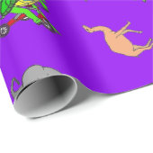 Tierspaß lila geschenkpapier (Rolleneckpunkt)