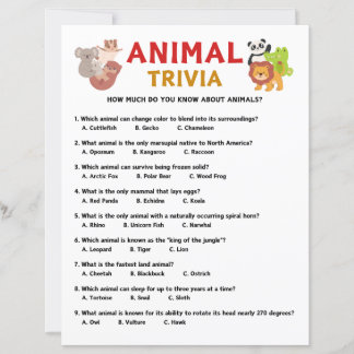 Tierspiel Trivia