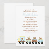 Tierspielzeug-Zug-Babyparty Einladung (Vorne/Hinten)