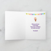 Tierspielzeug-Zug und Flugzeug auf Karte (Innenseite)