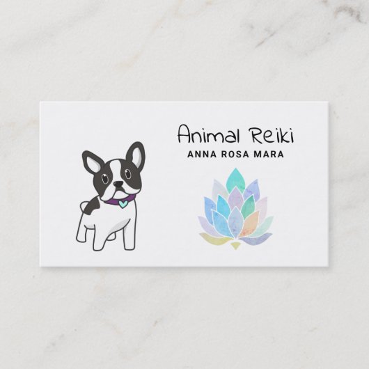 *~* Tiersprecher Reiki Massage-Heilen Visitenkarte (Vorderseite)