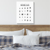 Tierspuren Woodland-Kinderzimmer Leinwanddruck (Insitu (Schlafzimmer))