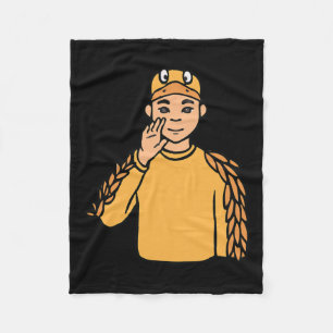 Tierstich der Hand Gesture Deaf Hörverlust Fleecedecke