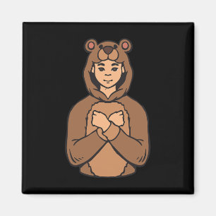 Tierstich der Hand Gesture Deaf Hörverlust Magnet