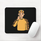 Tierstich der Hand Gesture Deaf Hörverlust Mousepad (Mit Mouse)