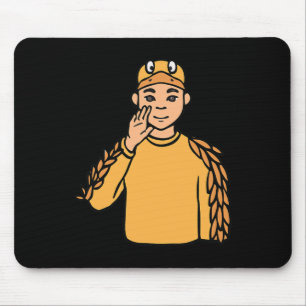 Tierstich der Hand Gesture Deaf Hörverlust Mousepad