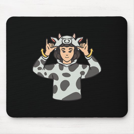 Tierstich der Hand Gesture Deaf Hörverlust Mousepad (Vorne)