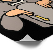 Tierstich der Hand Gesture Deaf Hörverlust Poster (Ecke)