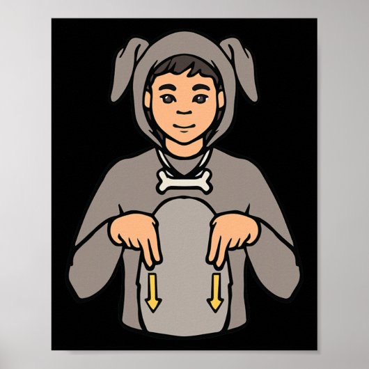 Tierstich der Hand Gesture Deaf Hörverlust Poster (Vorne)