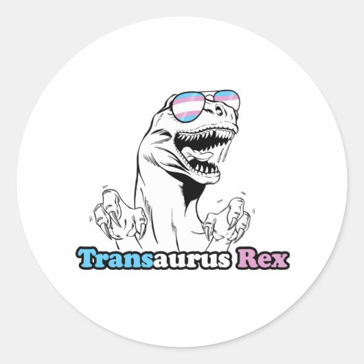 Tierstolz - Transaurus Rex Runder Aufkleber (Vorderseite)