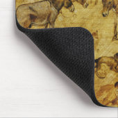 Tierstudien: Esel, Affen, Katzen und Hunde Mousepad (Ecke)