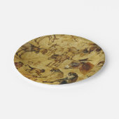 Tierstudien: Esel, Affen, Katzen und Hunde Pappteller (Schrägansicht)