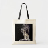 Tiertasche mit romantischer Heulenwolfszene Tragetasche (Vorne)