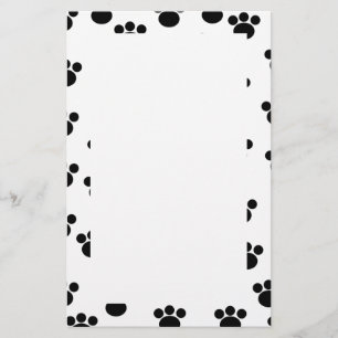Tiertatzen-Druck-Muster. Schwarzweiss. Briefpapier