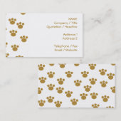 Tiertatzen-Drucke. Brown und weißes Muster Visitenkarte (Vorne/Hinten)