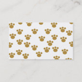 Tiertatzen-Drucke. Brown und weißes Muster Visitenkarte (Rückseite)