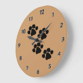 Tiertatzen-Drucke Große Wanduhr (Winkel)