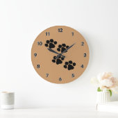 Tiertatzen-Drucke Große Wanduhr (Zuhause)