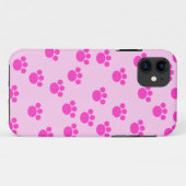 Tiertatzen-Drucke. Hellrosa und helles Rosa Case-Mate iPhone Hülle (Rückseite (Horizontal))