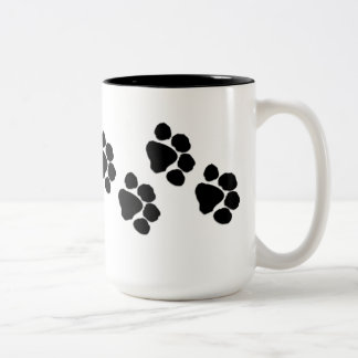 Tiertatzen-Drucke Zweifarbige Tasse