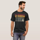 Tiertechniker Tiertechniker Techmänner Katzenretro T-Shirt (Vorne ganz)