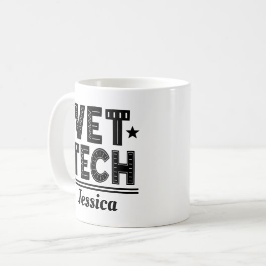 Tiertechnikgeschenk Kaffeetasse (Vorderseite Links)