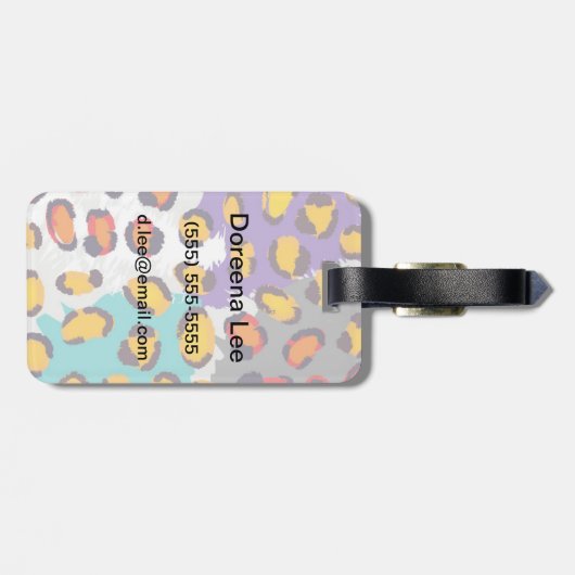 Tiertiermuster Gepäckanhänger (Rückseite horizontal)