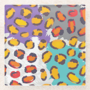 Tiertiermuster Glasuntersetzer