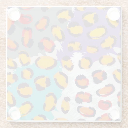 Tiertiermuster Glasuntersetzer (Rückseite)