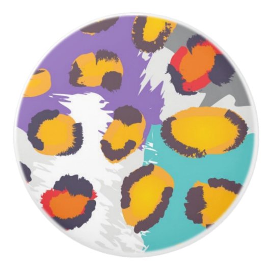 Tiertiermuster Keramikknauf (Vorderseite)