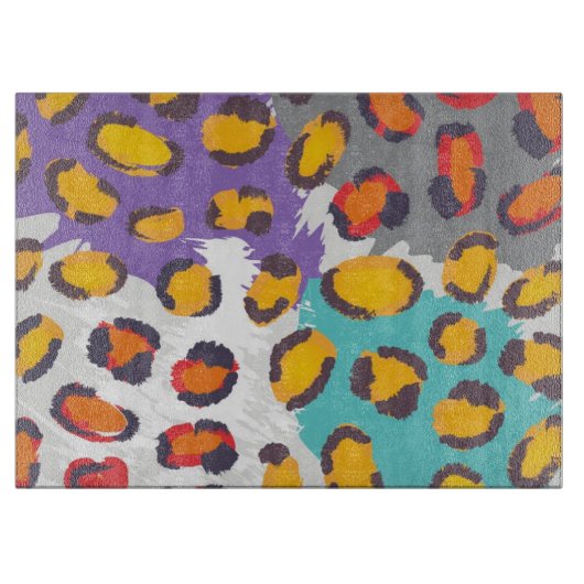 Tiertiermuster Schneidebrett (Vorderseite)