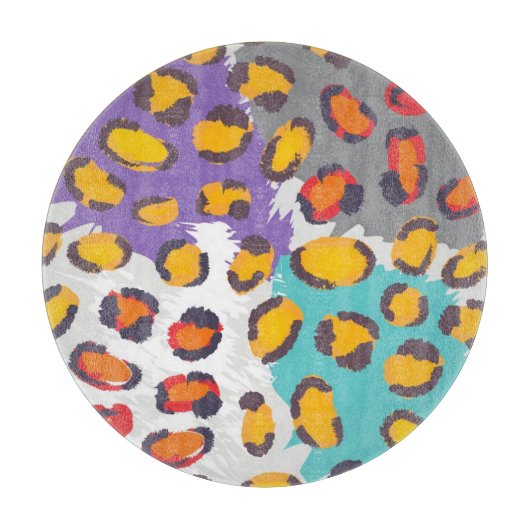 Tiertiermuster Schneidebrett (Vorderseite)