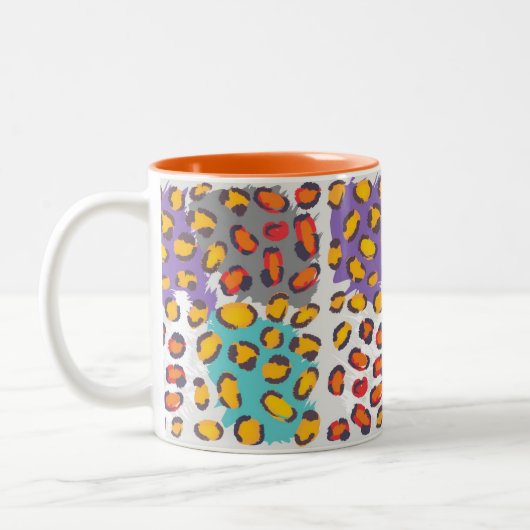 Tiertiermuster Zweifarbige Tasse (Links)