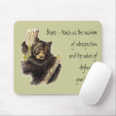 Tiertotem, Bärennatur, Geistführer Mousepad (Mit Mouse)