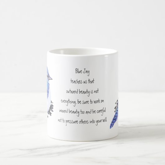 Tiertotem Blau Jay Inspiration Naturleitfaden Kaffeetasse (Mittel)
