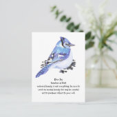 Tiertotem Blau Jay Inspiration Naturleitfaden Postkarte (Stehend Vorderseite)