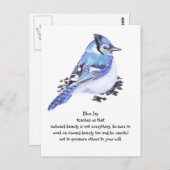 Tiertotem Blau Jay Inspiration Naturleitfaden Postkarte (Vorne/Hinten)