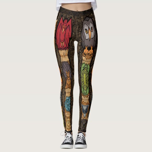 Tiertotem-Pole-Leggings Leggings (Vorderseite)