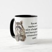 Tiertotem, spirituell, Inspiration Niedlicher Racc Tasse (Vorderseite Links)