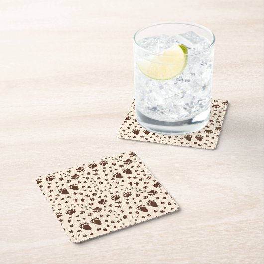 TIERTRACKS RECHTECKIGER PAPPUNTERSETZER (Vor Ort)