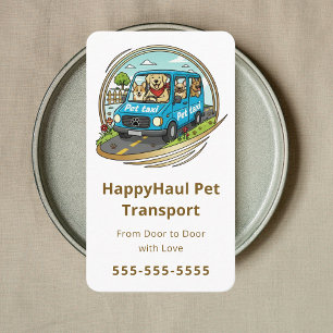 Tiertransport-Service Pet-Taxi-Chauffeur Visitenkarte