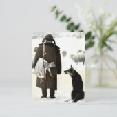 Tiertreffen im Schnee Postkarte (Stehend Vorderseite)