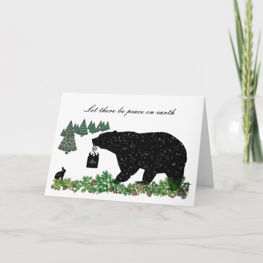 Tierurlaub Feiertagskarte (Vorderseite)