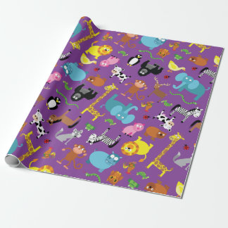 Tierverpackungs-Papier-Zoo-Geburtstags-Party Geschenkpapier