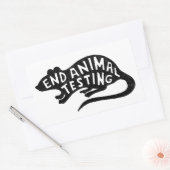 Tierversuche stoppen rechteckiger aufkleber (Umschlag)
