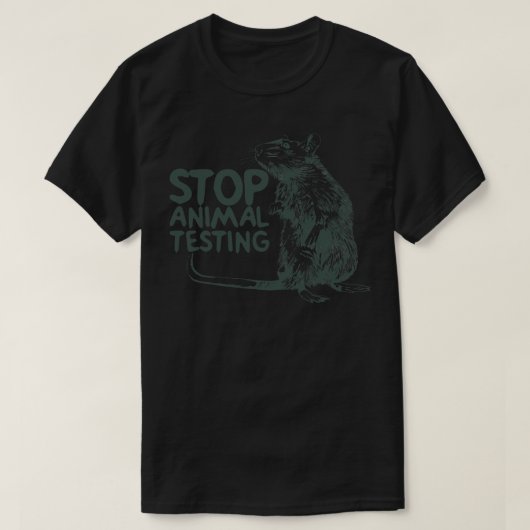 Tierversuche stoppen T-Shirt (Design vorne)
