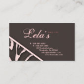 TierVisitenkartezebra-Nagel-Salon-Baby-Rosa Visitenkarte (Rückseite)